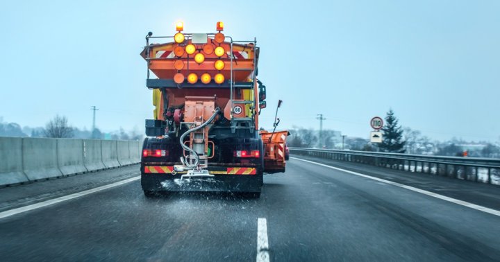 warm weer zout strooien